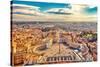 Saint Peter's Square in Vatican and Aerial View of Rome-S Borisov-Stretched Canvas