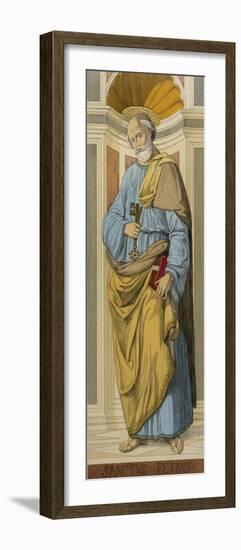 Saint Peter the First Pope Depicted Clutching the Keys of the Kingdom Given Him by Jesus-null-Framed Photographic Print