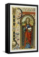 Saint Peter the First Pope Depicted Holding the Key of the Kingdom the Vatican-null-Framed Stretched Canvas