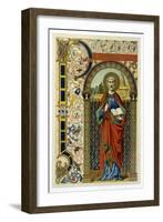 Saint Peter the First Pope Depicted Holding the Key of the Kingdom the Vatican-null-Framed Art Print