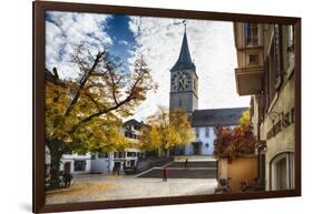 Saint Peters Church, Zurich, Switzerland-George Oze-Framed Photographic Print