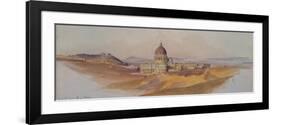 Saint Peters Rome Seen From The Villa Dorta Pamphili watercolor-Edward Lear-Framed Giclee Print