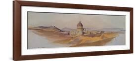 Saint Peters Rome Seen From The Villa Dorta Pamphili watercolor-Edward Lear-Framed Giclee Print