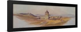 Saint Peters Rome Seen From The Villa Dorta Pamphili watercolor-Edward Lear-Framed Giclee Print