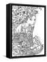 Saint Petersburg Cat: LINE ART-Oxana Zaika-Framed Stretched Canvas