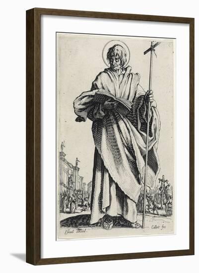 Saint Philip from Les Grands Apôtres (The Large Apostles), 1631 (Etching)-Jacques Callot-Framed Giclee Print