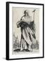 Saint Philip from Les Grands Apôtres (The Large Apostles), 1631 (Etching)-Jacques Callot-Framed Giclee Print