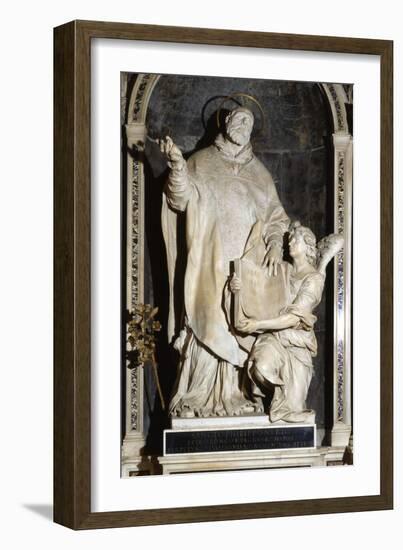 Saint Philip Neri with an Angel-Alessandro Algardi-Framed Giclee Print