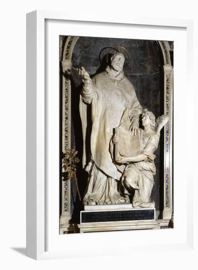 Saint Philip Neri with an Angel-Alessandro Algardi-Framed Giclee Print