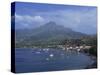 Saint Pierre Bay, with Mont Pele Volcano, Martinique, West Indies, Caribbean, Central America-Thouvenin Guy-Stretched Canvas
