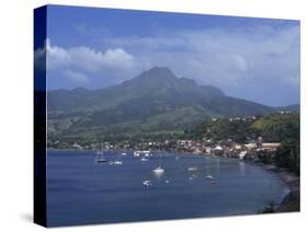 Saint Pierre Bay, with Mont Pele Volcano, Martinique, West Indies, Caribbean, Central America-Thouvenin Guy-Stretched Canvas