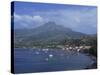 Saint Pierre Bay, with Mont Pele Volcano, Martinique, West Indies, Caribbean, Central America-Thouvenin Guy-Stretched Canvas