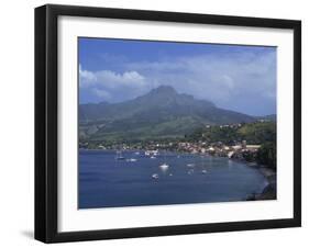 Saint Pierre Bay, with Mont Pele Volcano, Martinique, West Indies, Caribbean, Central America-Thouvenin Guy-Framed Photographic Print