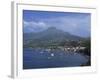 Saint Pierre Bay, with Mont Pele Volcano, Martinique, West Indies, Caribbean, Central America-Thouvenin Guy-Framed Photographic Print