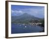 Saint Pierre Bay, with Mont Pele Volcano, Martinique, West Indies, Caribbean, Central America-Thouvenin Guy-Framed Photographic Print