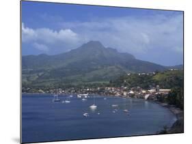 Saint Pierre Bay, with Mont Pele Volcano, Martinique, West Indies, Caribbean, Central America-Thouvenin Guy-Mounted Photographic Print