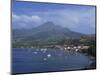 Saint Pierre Bay, with Mont Pele Volcano, Martinique, West Indies, Caribbean, Central America-Thouvenin Guy-Mounted Photographic Print