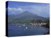 Saint Pierre Bay, with Mont Pele Volcano, Martinique, West Indies, Caribbean, Central America-Thouvenin Guy-Stretched Canvas