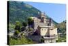 Saint-Pierre Castle, Saint Pierre, Aosta Valley, Italian Alps, Italy, Europe-Nico Tondini-Stretched Canvas