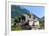 Saint-Pierre Castle, Saint Pierre, Aosta Valley, Italian Alps, Italy, Europe-Nico Tondini-Framed Photographic Print