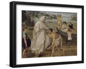 Saint Pierre Nolasque s'embarque pour ramener les captifs des Maures-Francisco Pacheco-Framed Giclee Print