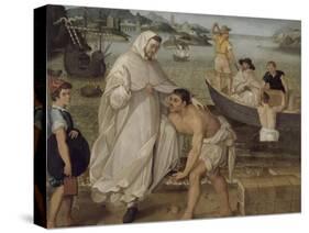 Saint Pierre Nolasque s'embarque pour ramener les captifs des Maures-Francisco Pacheco-Stretched Canvas