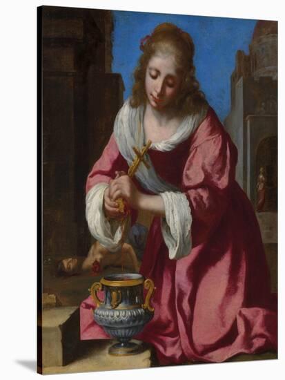 Saint Praxedis-Johannes Vermeer-Stretched Canvas