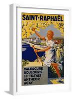 Saint-Raphael, circa 1930-J. Munier-Framed Giclee Print