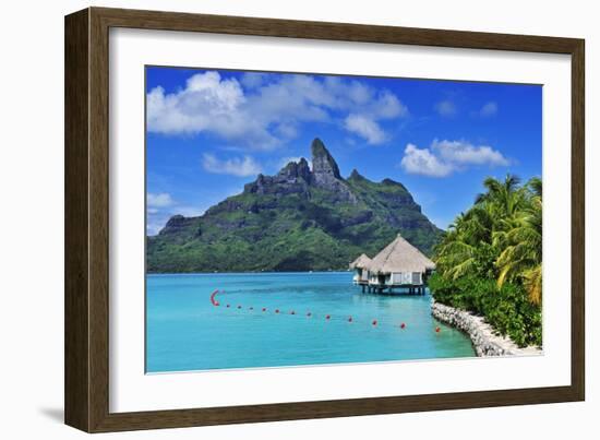 Saint Regis Bora Bora Resort, Bora Bora, French Polynesia, South Seas Pr-Norbert Eisele-Hein-Framed Photographic Print