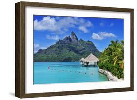 Saint Regis Bora Bora Resort, Bora Bora, French Polynesia, South Seas Pr-Norbert Eisele-Hein-Framed Photographic Print