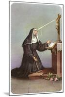 Saint Rita Praying-null-Mounted Art Print