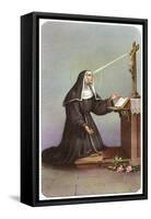 Saint Rita Praying-null-Framed Stretched Canvas