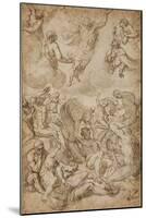 Saint Roch and the Virgin Interceding with Christ on Behalf of Plague Victims-Sante Peranda-Mounted Giclee Print