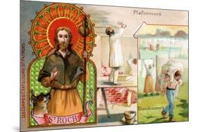 Saint Roch, Patron Saint of Plasterers, Laundry Workers and Dogs, C.1910-null-Mounted Giclee Print