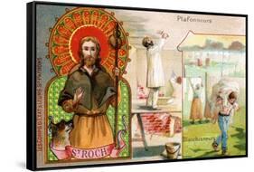 Saint Roch, Patron Saint of Plasterers, Laundry Workers and Dogs, C.1910-null-Framed Stretched Canvas