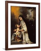 Saint Rose of Lima, 1670-Bartolomé Estebàn Murillo-Framed Giclee Print