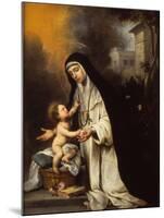 Saint Rose of Lima, 1670-Bartolomé Estebàn Murillo-Mounted Giclee Print