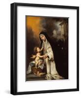 Saint Rose of Lima, 1670-Bartolomé Estebàn Murillo-Framed Giclee Print