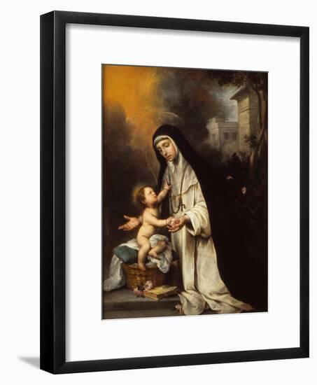 Saint Rose of Lima, 1670-Bartolomé Estebàn Murillo-Framed Giclee Print