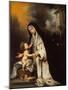 Saint Rose of Lima, 1670-Bartolomé Estebàn Murillo-Mounted Giclee Print