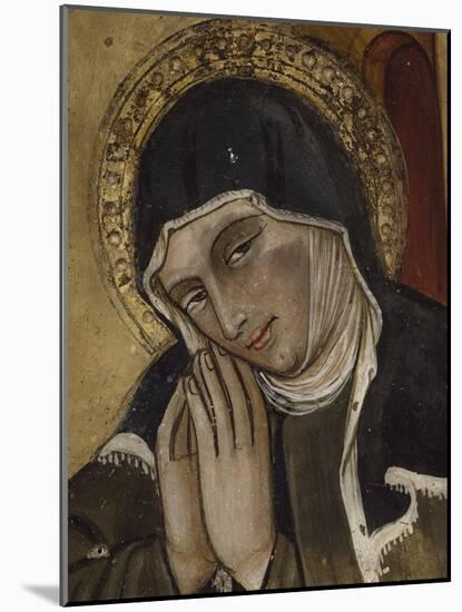 Saint Scholastica, Detail from Last Conversation Between Saint Benedict and Saint Scholastica-null-Mounted Giclee Print