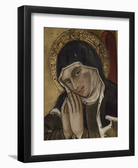 Saint Scholastica, Detail from Last Conversation Between Saint Benedict and Saint Scholastica-null-Framed Giclee Print