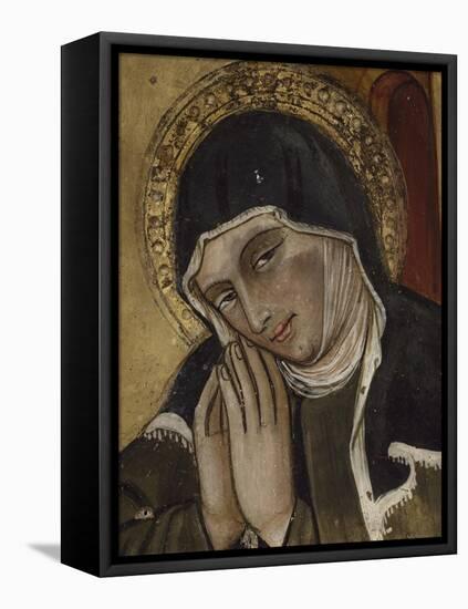 Saint Scholastica, Detail from Last Conversation Between Saint Benedict and Saint Scholastica-null-Framed Stretched Canvas