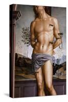 Saint Sebastian after 1490 Oil on panel-Pietro Perugino-Stretched Canvas