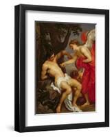 Saint Sebastian and the Angel-Sir Anthony Van Dyck-Framed Giclee Print