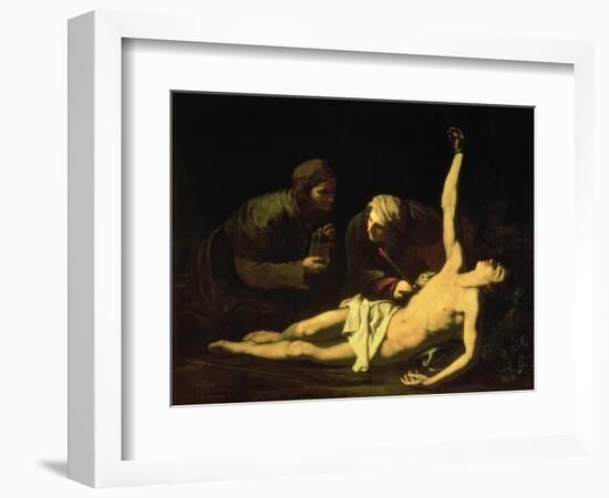 Saint Sebastian Attended by Saint Irene, 1628-Jusepe de Ribera-Framed Giclee Print