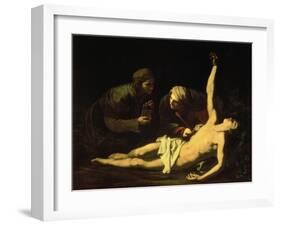 Saint Sebastian Attended by Saint Irene, 1628-Jusepe de Ribera-Framed Giclee Print