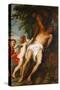 Saint Sebastian Rescued by Angels (Oil on Canvas)-Anthony Van Dyck-Stretched Canvas