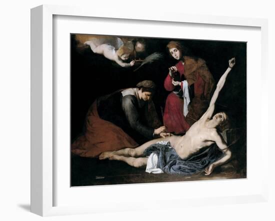 Saint Sebastian Tended by the Holy Women, C. 1621-José de Ribera-Framed Giclee Print