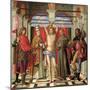 Saint Sebastian with Saints Liberale, Gregory, Francis and Roch-Giovanni Di Niccolo Mansueti-Mounted Giclee Print